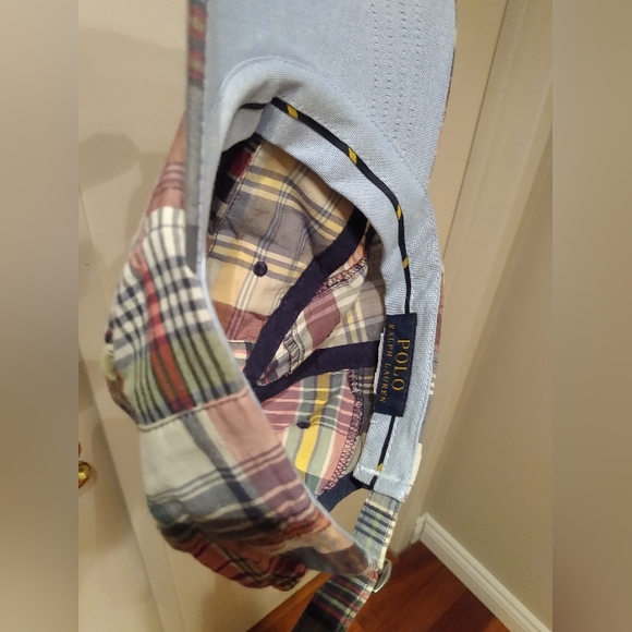 Polo Ralph Lauren Madras Cotton Plaid Patchwork Oxford Lined Hat Cap - Picture 4 of 7